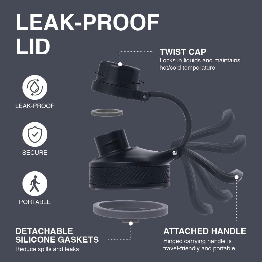 image:imageLocknLock Trek Bottle Stainless Steel Double Wall Insulated 32 oz BlackBlack