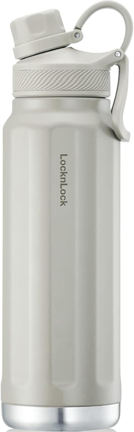 image:imageLocknLock Trek Bottle Stainless Steel Double Wall Insulated 32 oz BlackIvory