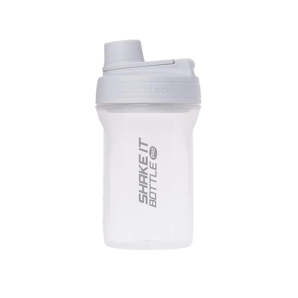 image:imageLocknLock HAP943LGRY Shake It Bottle Pro Protein Shaker Cup for Shakes Mixes Pre Workout Gym Fitness Sports Travel BPAFree Plastic Leakproof Portable with Lid and Handle 22 oz Off WhiteOff White