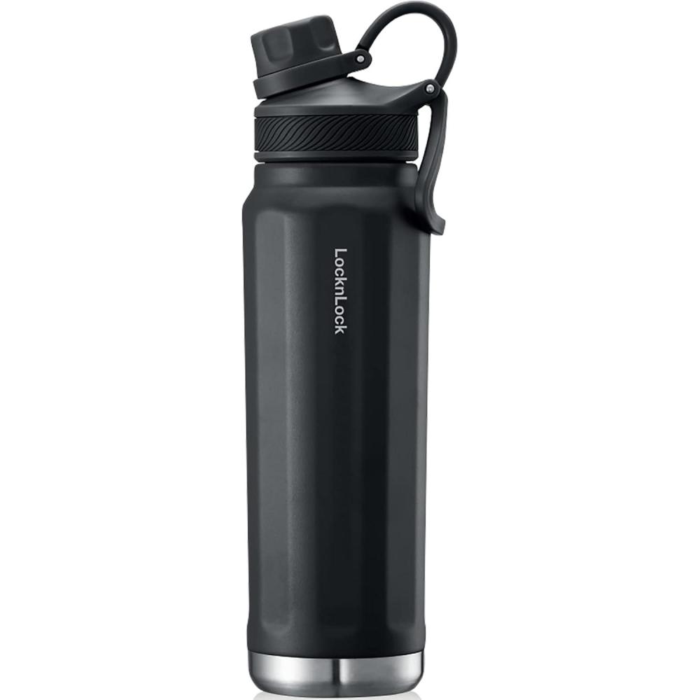 image:imageLocknLock Trek Bottle Stainless Steel Double Wall Insulated 32 oz BlackBlack
