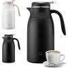 image:imageLocknLock Leisurely Vacuum Pot Black 68oz Coffee Carafe amp Tea Pot BPAFree Double Wall Stainless Steel Vacuum Insulated Coffee Carafe for Keeping Hot amp Cold Beverage
