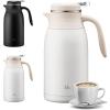image:imageLocknLock Leisurely Vacuum Pot Ivory 68oz Coffee Carafe amp Tea Pot BPAFree Double Wall Stainless Steel Vacuum Insulated Coffee Carafe for Keeping Hot amp Cold Beverage
