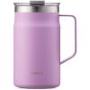 image:imageLocknLock Metro Mug Premium 188 Stainless Steel Metal Double Wall Insulated Portable Coffee Cup with Lid and Handle for Hot and Cold Drinks Mint 16 ozLavender