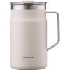 image:imageLocknLock Metro Mug Premium 188 Stainless Steel Metal Double Wall Insulated Portable Coffee Cup with Lid and Handle for Hot and Cold Drinks Mint 16 ozIvory