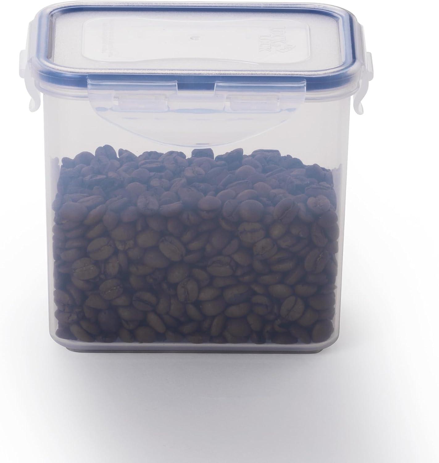 image:imageLOCK amp LOCK Easy Essentials Storage Food Storage Container Set Food Storage Bin Set 4 Piece Clear4 Piece