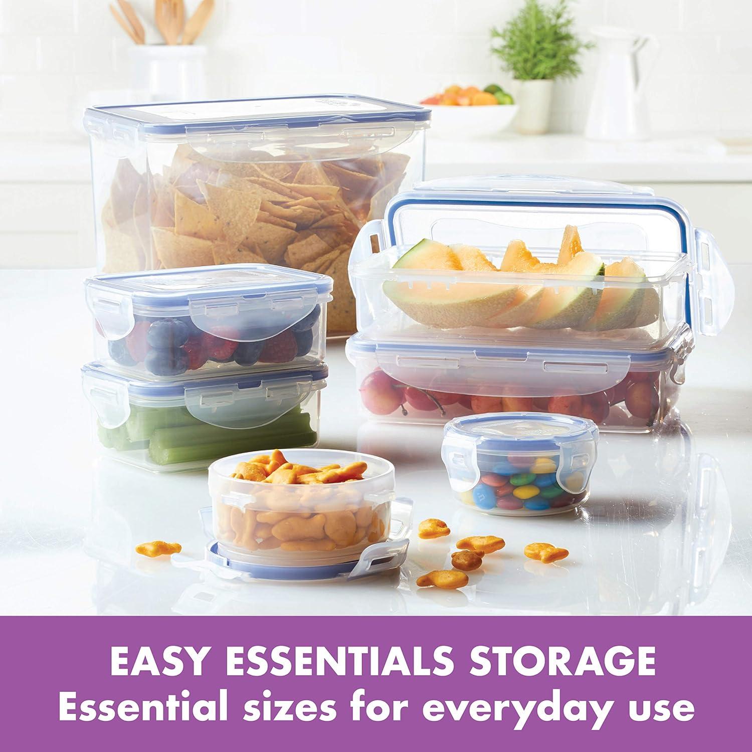 image:imageLocknLock Easy Essentials Container Food Storage Bin Set 6 Piece Clear4 Piece