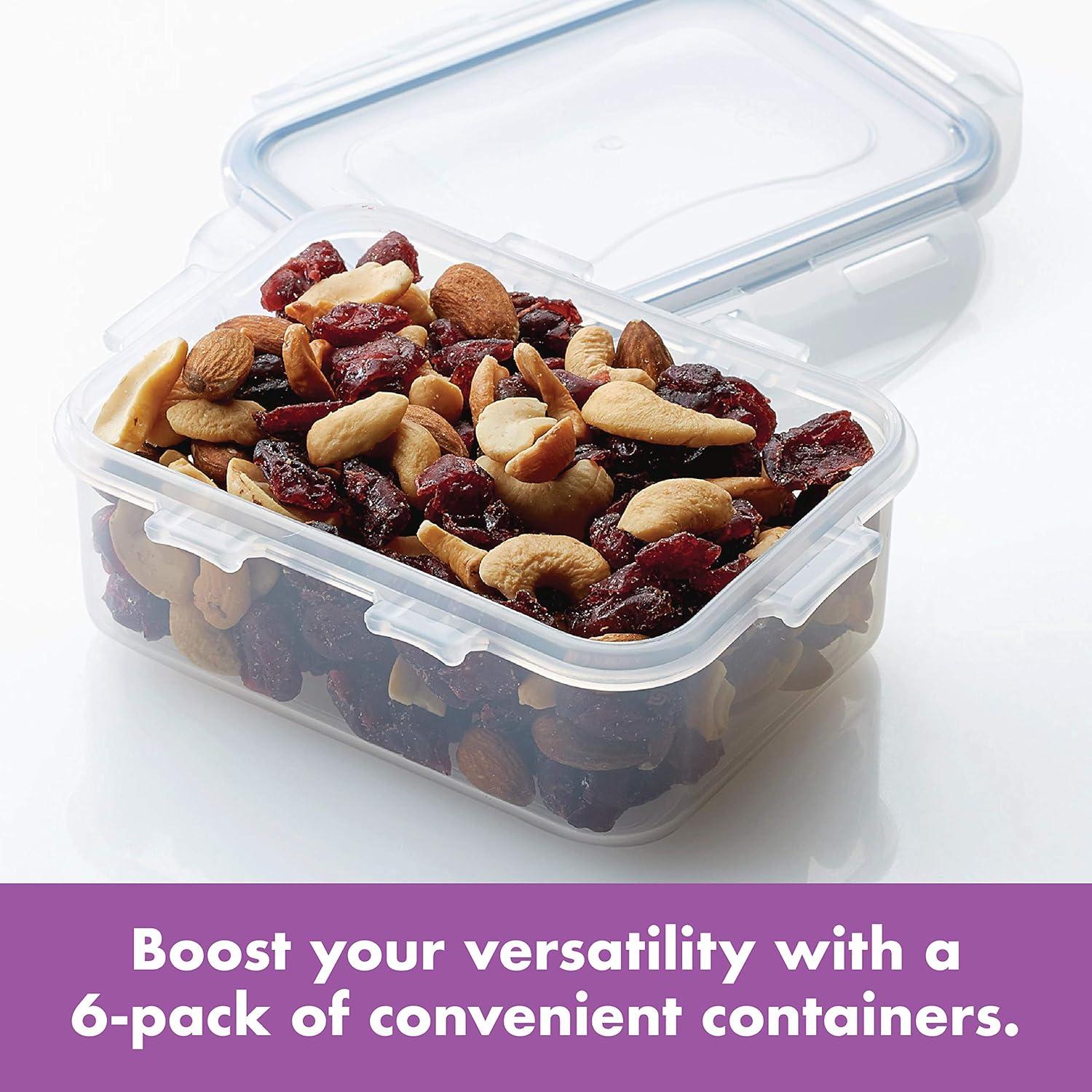 image:imageLocknLock Easy Essentials Container Food Storage Bin Set 6 Piece Clear6 Piece